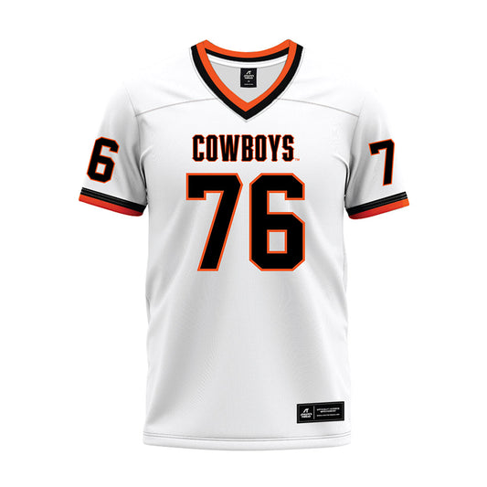 Oklahoma State - NCAA Football : Calvin Harvey - White Premium Football Jersey