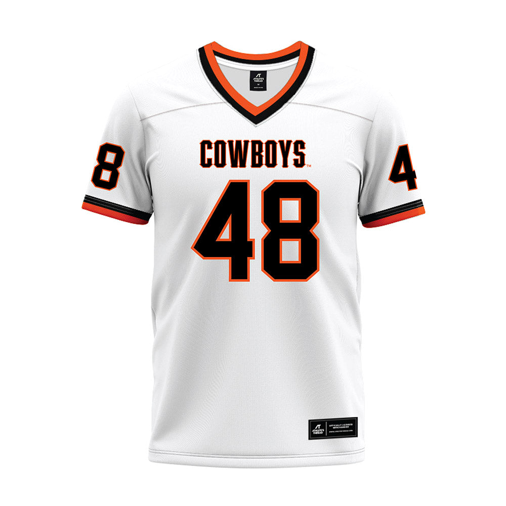 Oklahoma State - NCAA Football : Elijah Wright - White Premium Football Jersey