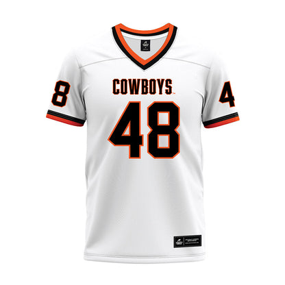 Oklahoma State - NCAA Football : Elijah Wright - White Premium Football Jersey