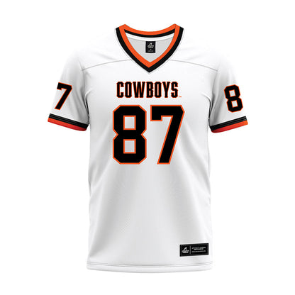 Oklahoma State - NCAA Football : Cutter Greene - White Premium Football Jersey