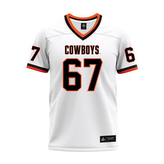 Oklahoma State - NCAA Football : Cole Birmingham - White Premium Football Jersey