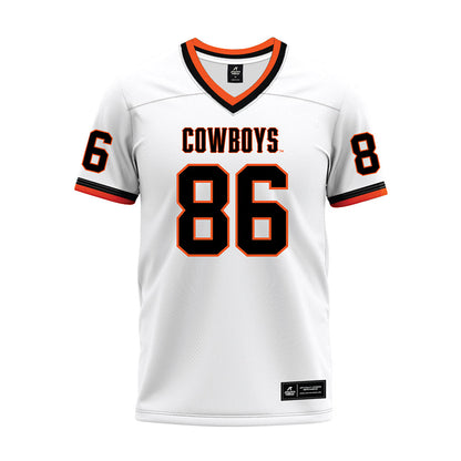 Oklahoma State - NCAA Football : Will Monney - White Premium Football Jersey-0