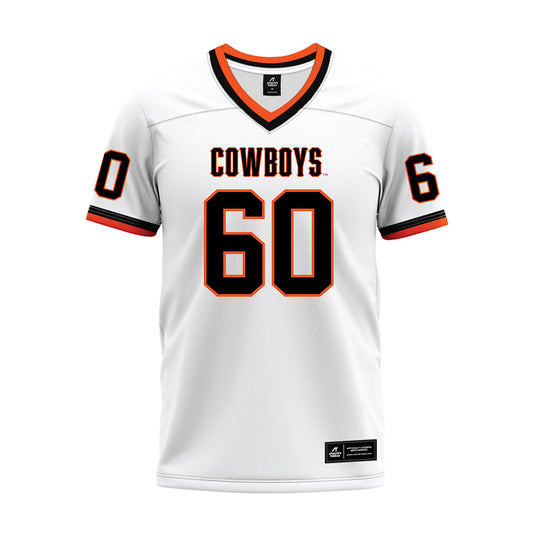 Oklahoma State - NCAA Football : Zach McKinley - White Premium Football Jersey