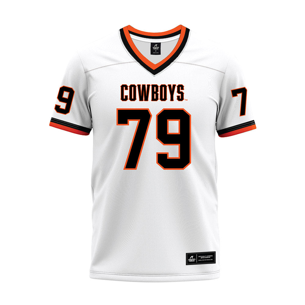 Oklahoma State - NCAA Football : Gage Stanaland - White Premium Football Jersey