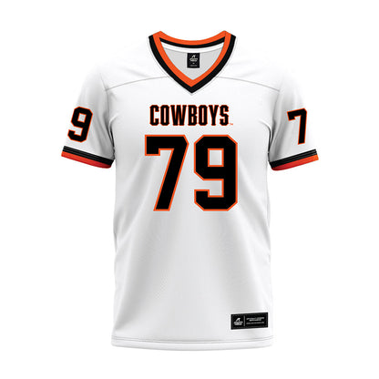 Oklahoma State - NCAA Football : Gage Stanaland - White Premium Football Jersey