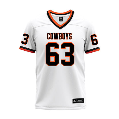 Oklahoma State - NCAA Football : Caleb Hackleman - White Premium Football Jersey