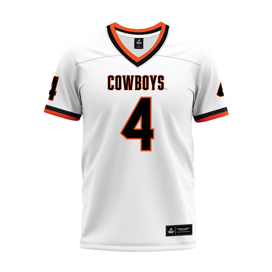 Oklahoma State - NCAA Football : Alexis Green Jr - White Premium Football Jersey