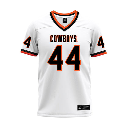 Oklahoma State - NCAA Football : Shea Freibaum - White Premium Football Jersey