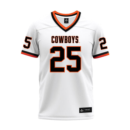 Oklahoma State - NCAA Football : Ike Esonwune - White Premium Football Jersey