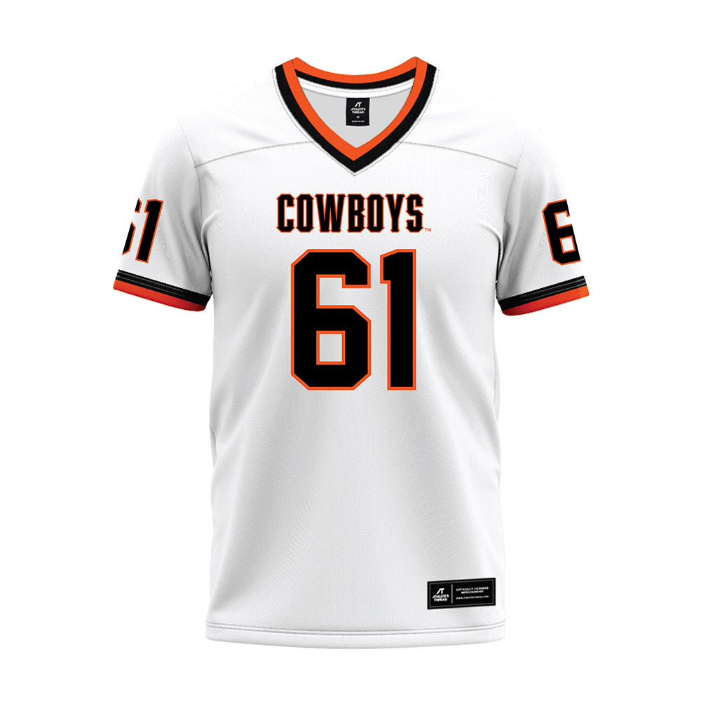 Oklahoma State - NCAA Football : Jake Springfield - White Premium Football Jersey