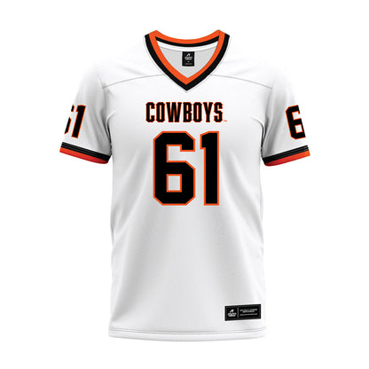 Oklahoma State - NCAA Football : Jake Springfield - White Premium Football Jersey