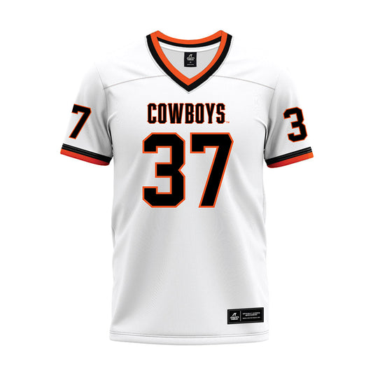 Oklahoma State - NCAA Football : Seth Swirczynski - White Premium Football Jersey