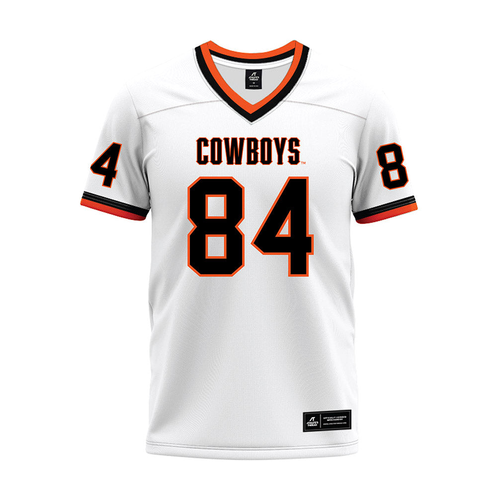 Oklahoma State - NCAA Football : Mason Gilkey - White Premium Football Jersey