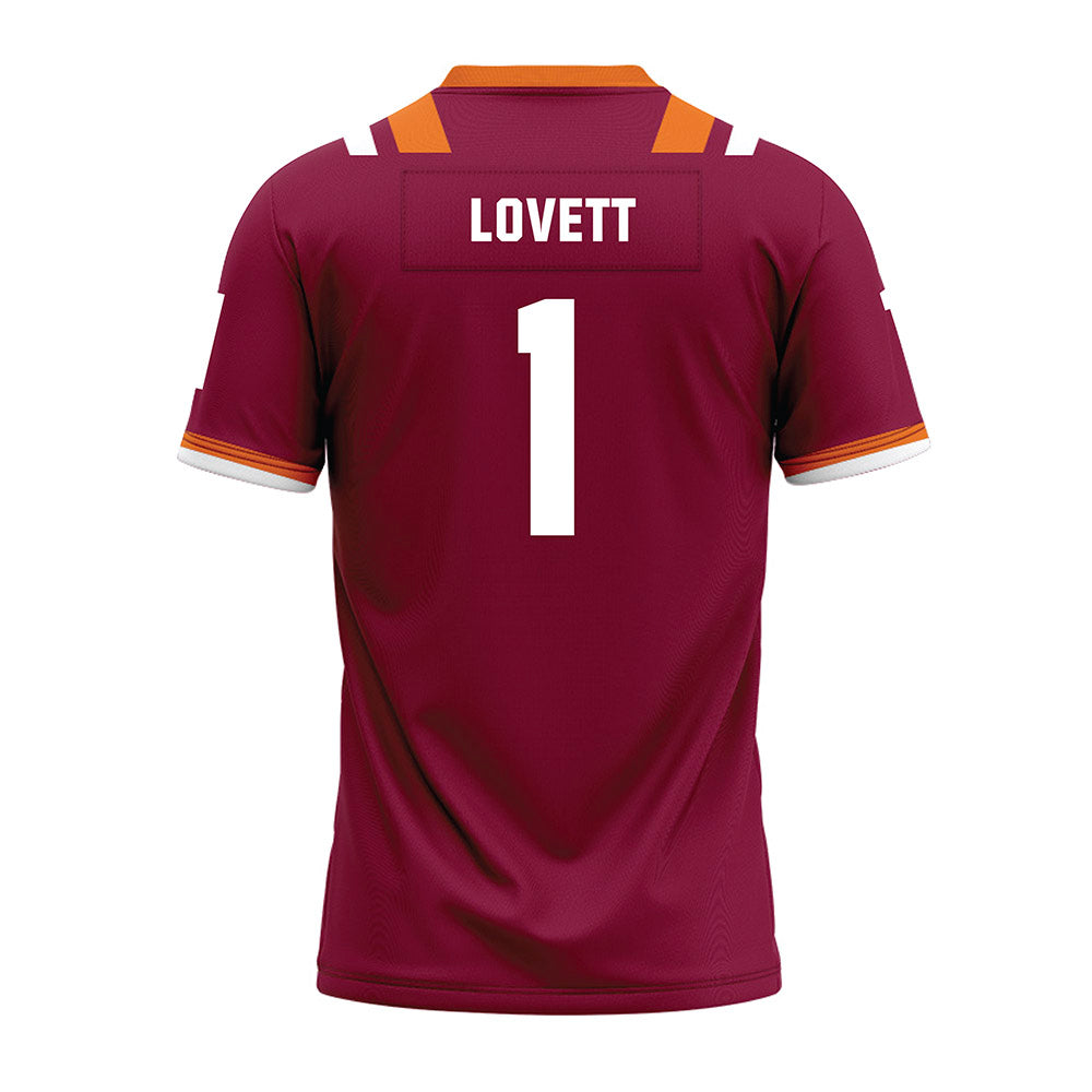 Virginia Tech - NCAA Football : Dante Lovett - Premium Football Jersey