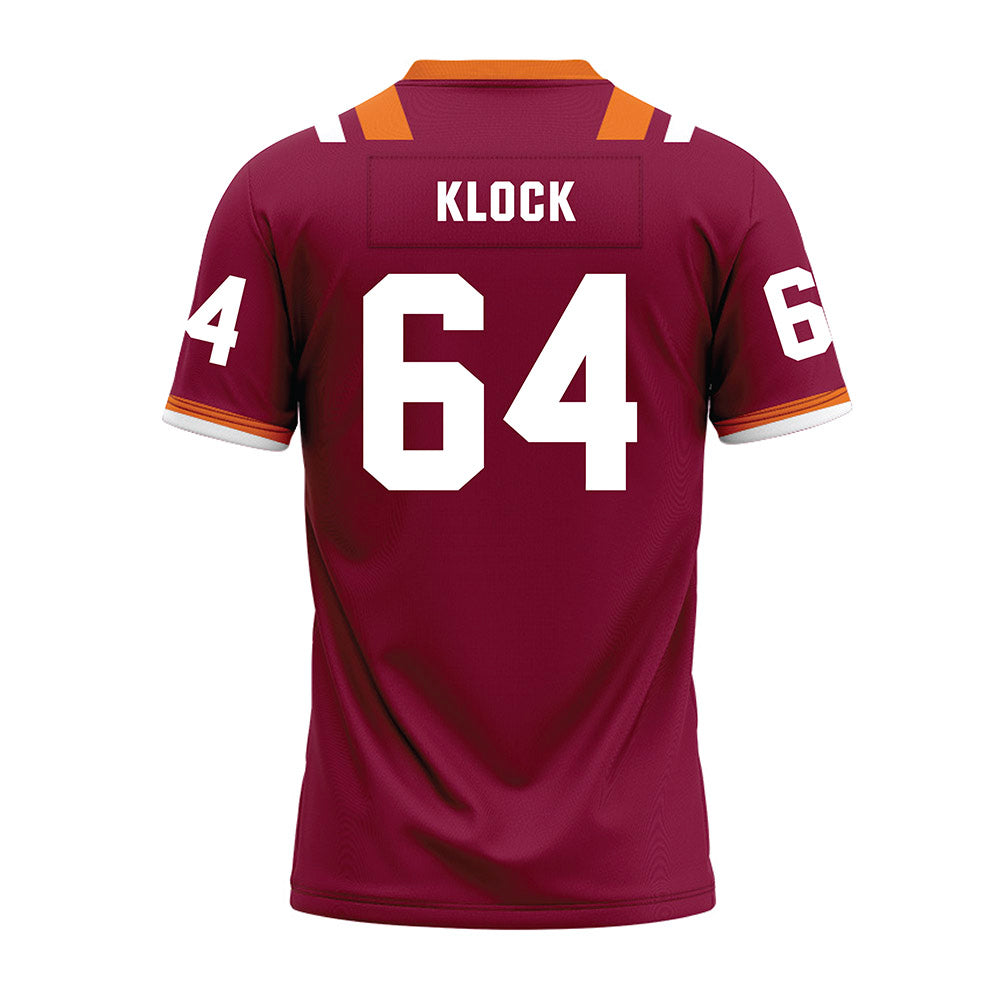 Virginia Tech - NCAA Football : Elijah Klock - Premium Football Jersey