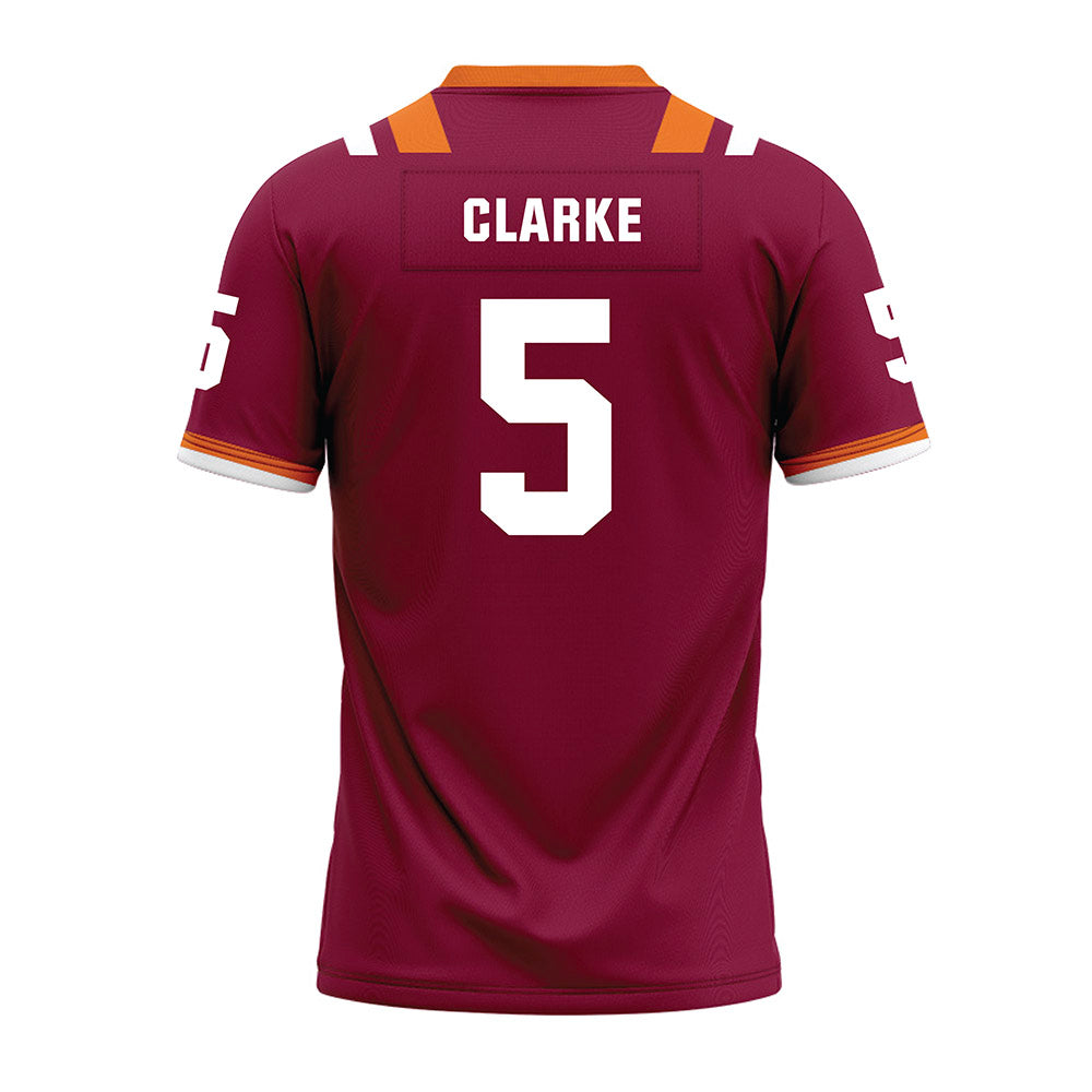 Virginia Tech - NCAA Football : Joshua Clarke - Premium Football Jersey-1