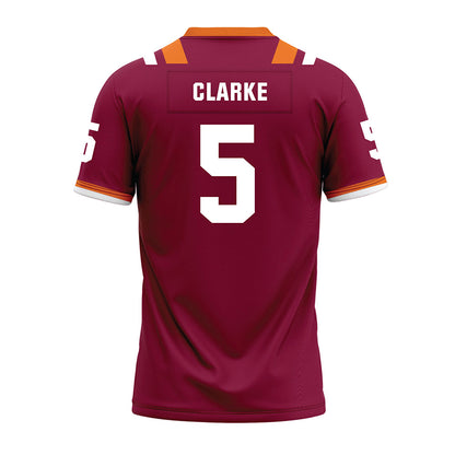 Virginia Tech - NCAA Football : Joshua Clarke - Premium Football Jersey-1