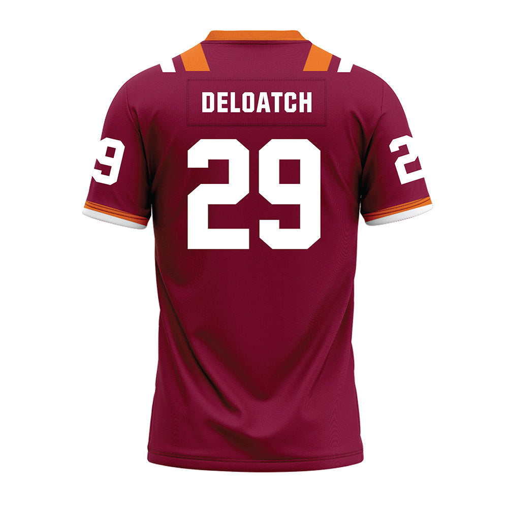 Virginia Tech - NCAA Football : Jahmari DeLoatch - Premium Football Jersey-1