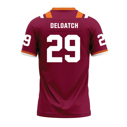 Virginia Tech - NCAA Football : Jahmari DeLoatch - Premium Football Jersey-1