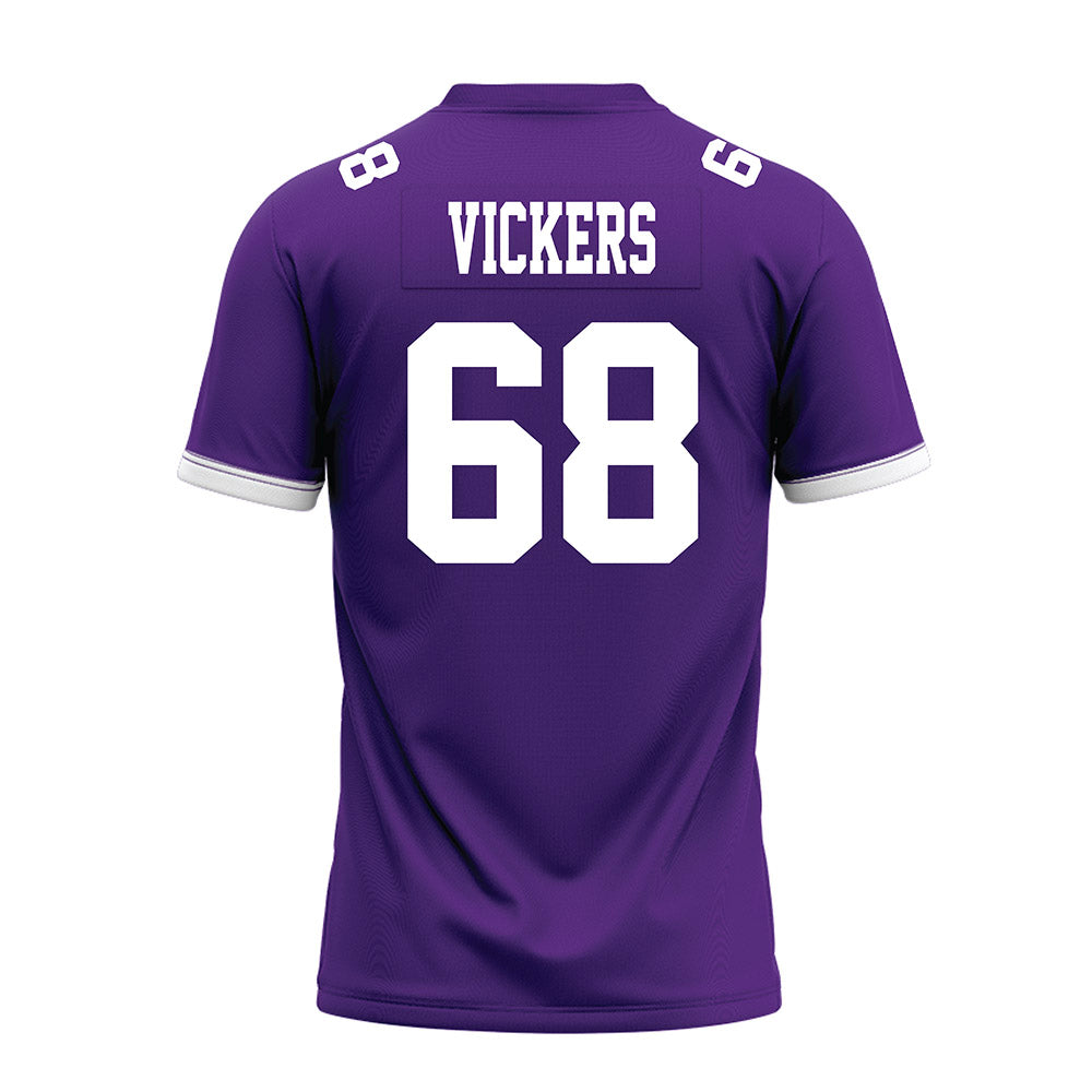 Kansas State - NCAA Football : Joe Vickers - Purple Premium Football Jersey-1