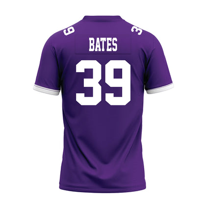 Kansas State - NCAA Football : Travis Bates - Purple Premium Football Jersey-1