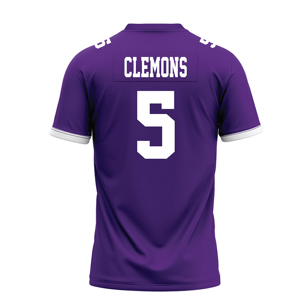 Kansas State - NCAA Football : Justice Clemons - Purple Premium Football Jersey