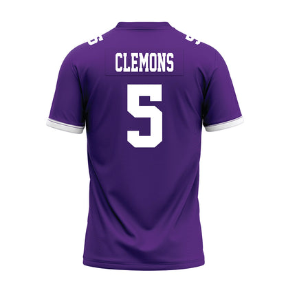 Kansas State - NCAA Football : Justice Clemons - Purple Premium Football Jersey