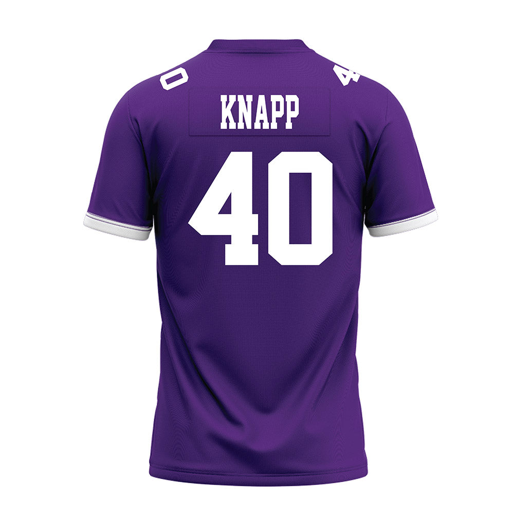 Kansas State - NCAA Football : Dalton Knapp - Purple Premium Football Jersey-1