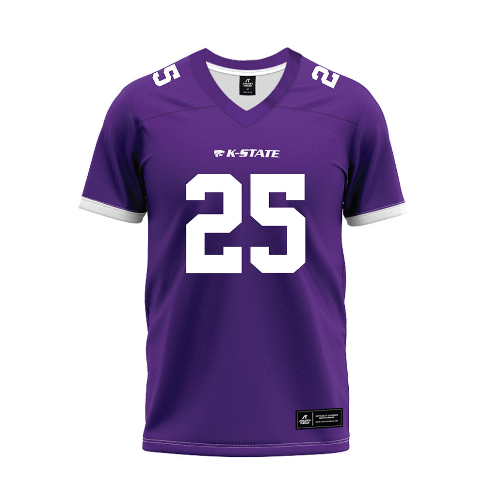 Kansas State - NCAA Football : Zashon Rich - Purple Premium Football Jersey-0