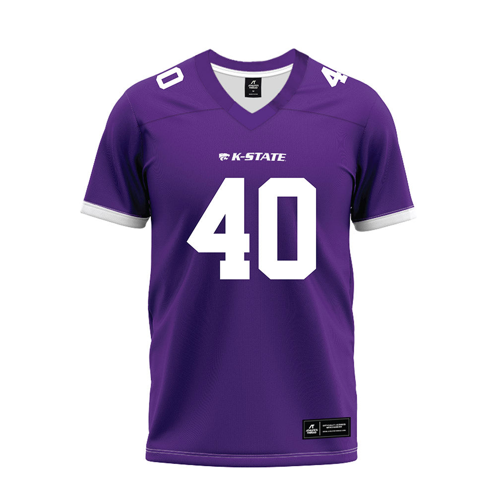 Kansas State - NCAA Football : Gavin Meyers - Purple Premium Football Jersey