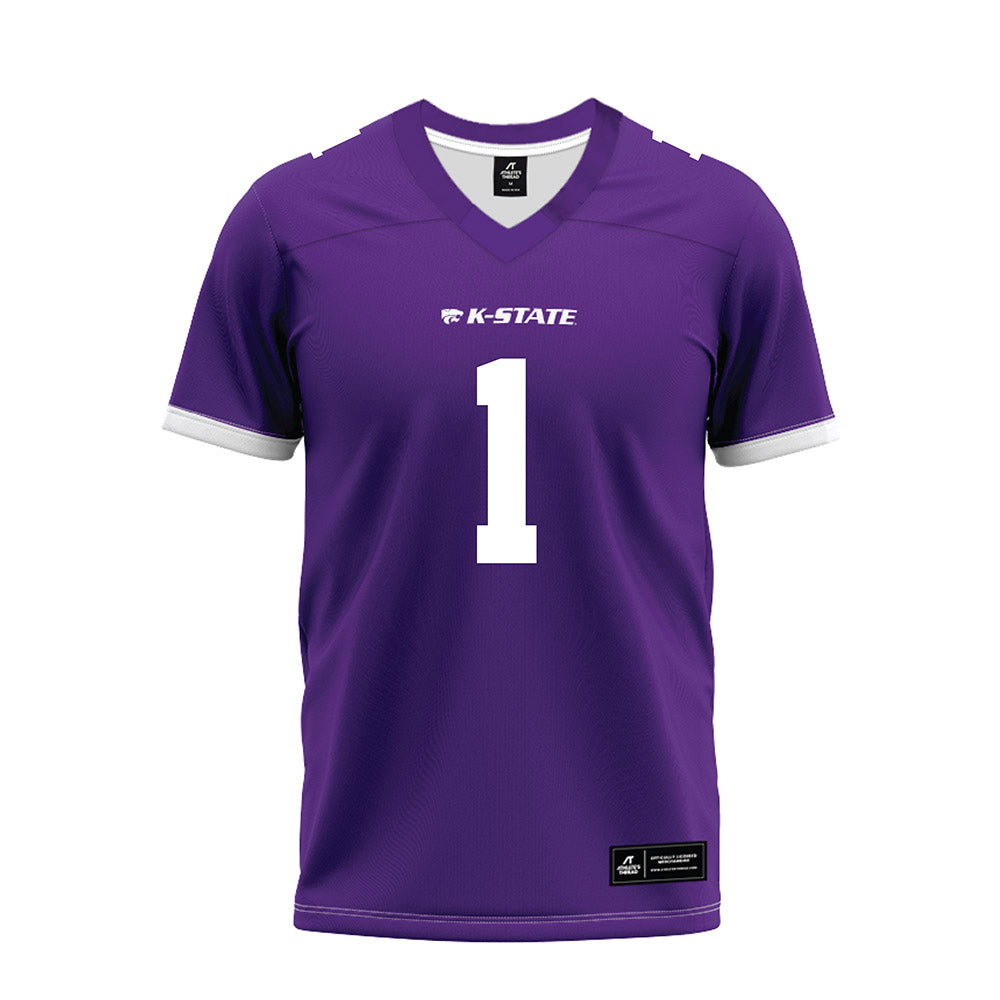 Kansas State - NCAA Football : Jayden Rowe - Purple Premium Football Jersey-0