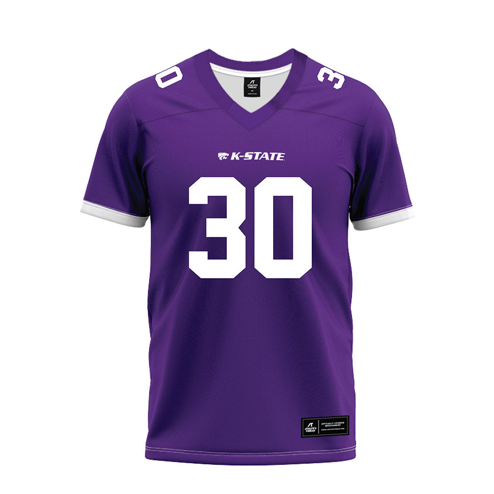 Kansas State - NCAA Football : Teagan Cobb - Purple Premium Football Jersey