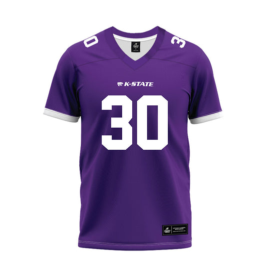 Kansas State - NCAA Football : Teagan Cobb - Purple Premium Football Jersey