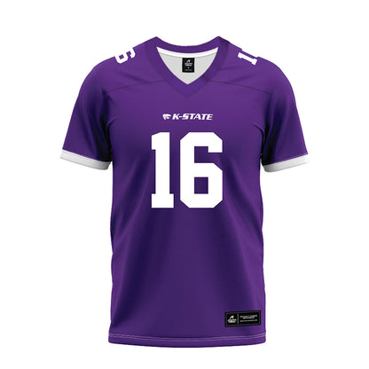 Kansas State - NCAA Football : Mason Olguin - Purple Premium Football Jersey-0