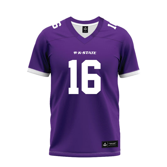 Kansas State - NCAA Football : Mason Olguin - Purple Premium Football Jersey-0