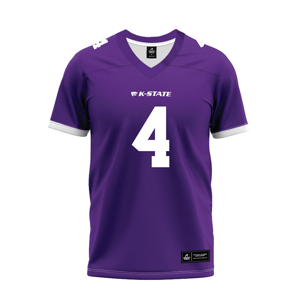 Kansas State - NCAA Football : Daniel Cobbs - Purple Premium Football Jersey-0