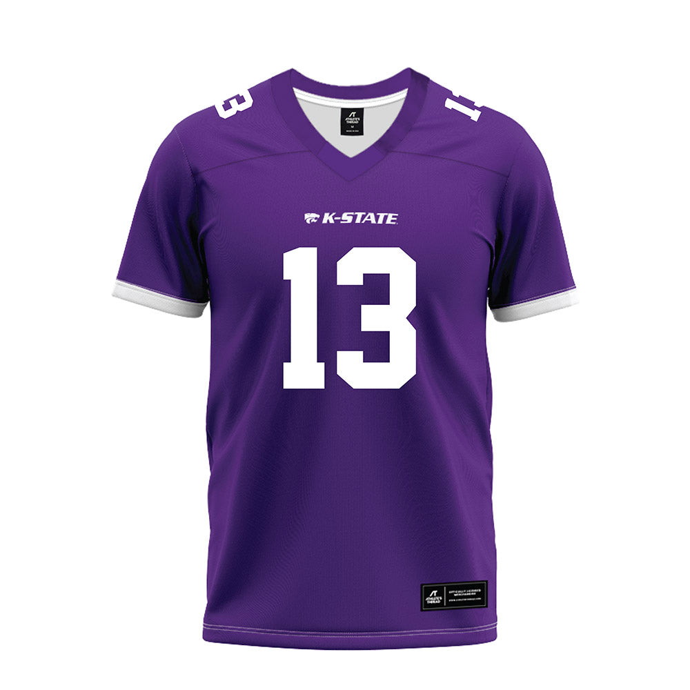 Kansas State - NCAA Football : RJ Collins - Purple Premium Football Jersey-0