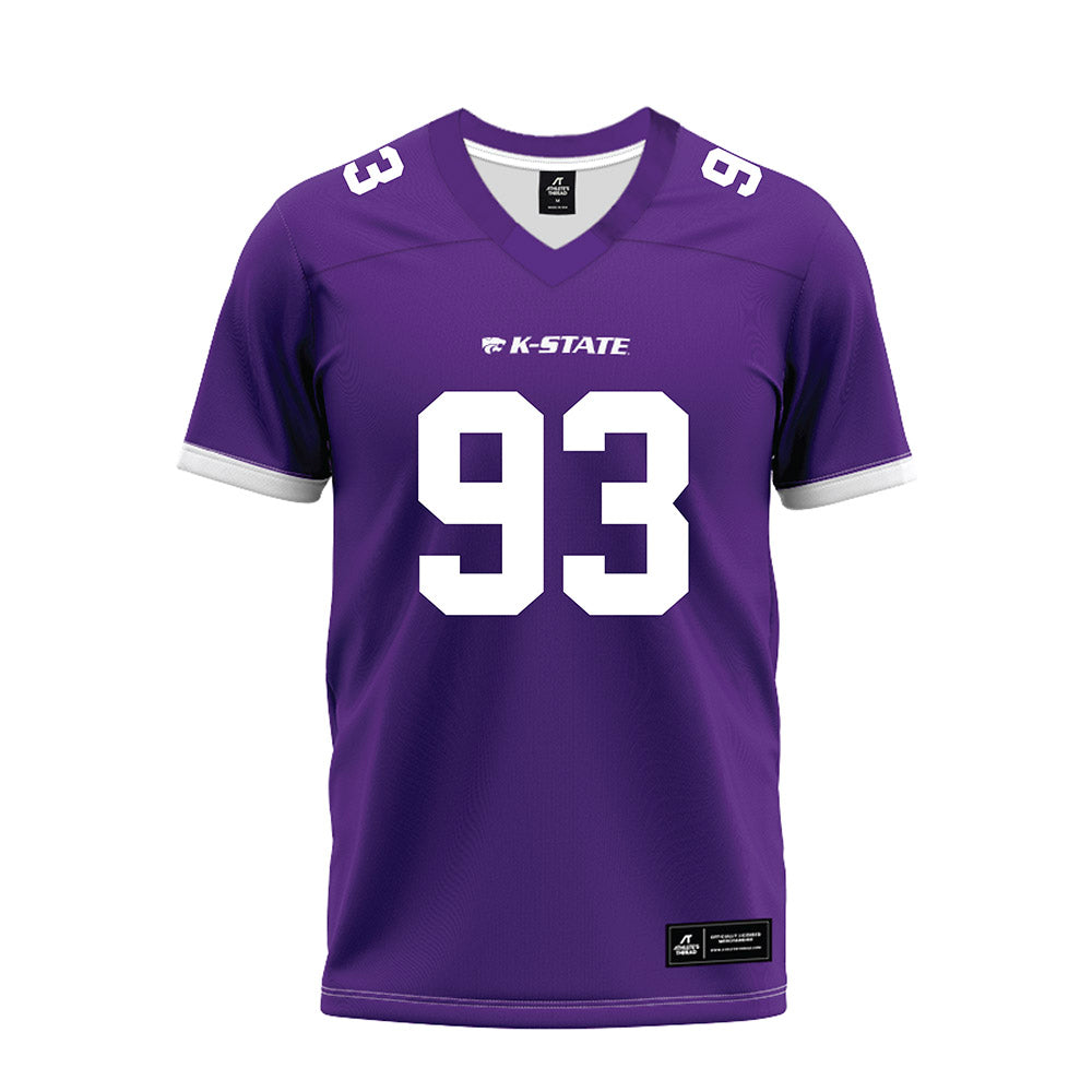 Kansas State - NCAA Football : Asher Tomaszewski - Purple Premium Football Jersey