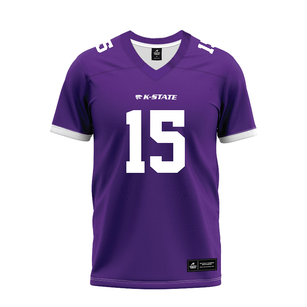 Kansas State - NCAA Football : Callen Barta - Purple Premium Football Jersey-0