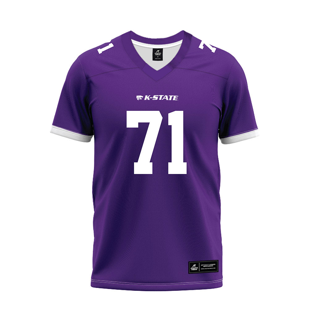 Kansas State - NCAA Football : Dylan Villarouel - Purple Premium Football Jersey-0