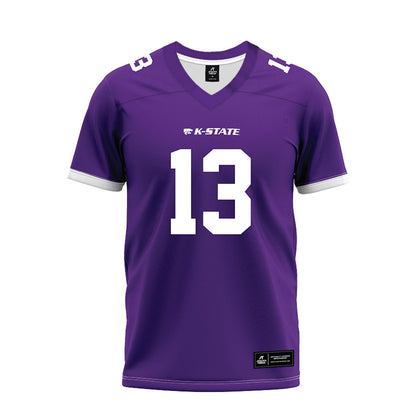 Kansas State - NCAA Football : Blake Barnett - Purple Premium Football Jersey-0