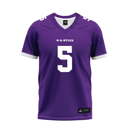 Kansas State - NCAA Football : Justice Clemons - Purple Premium Football Jersey