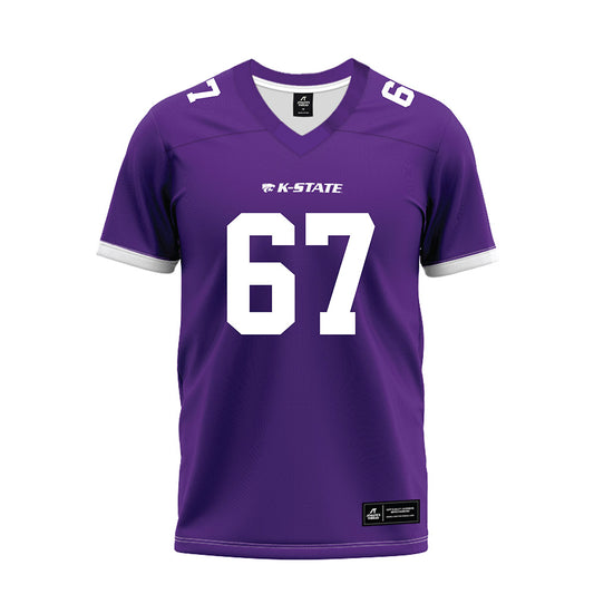 Kansas State - NCAA Football : Logan Cox - Purple Premium Football Jersey