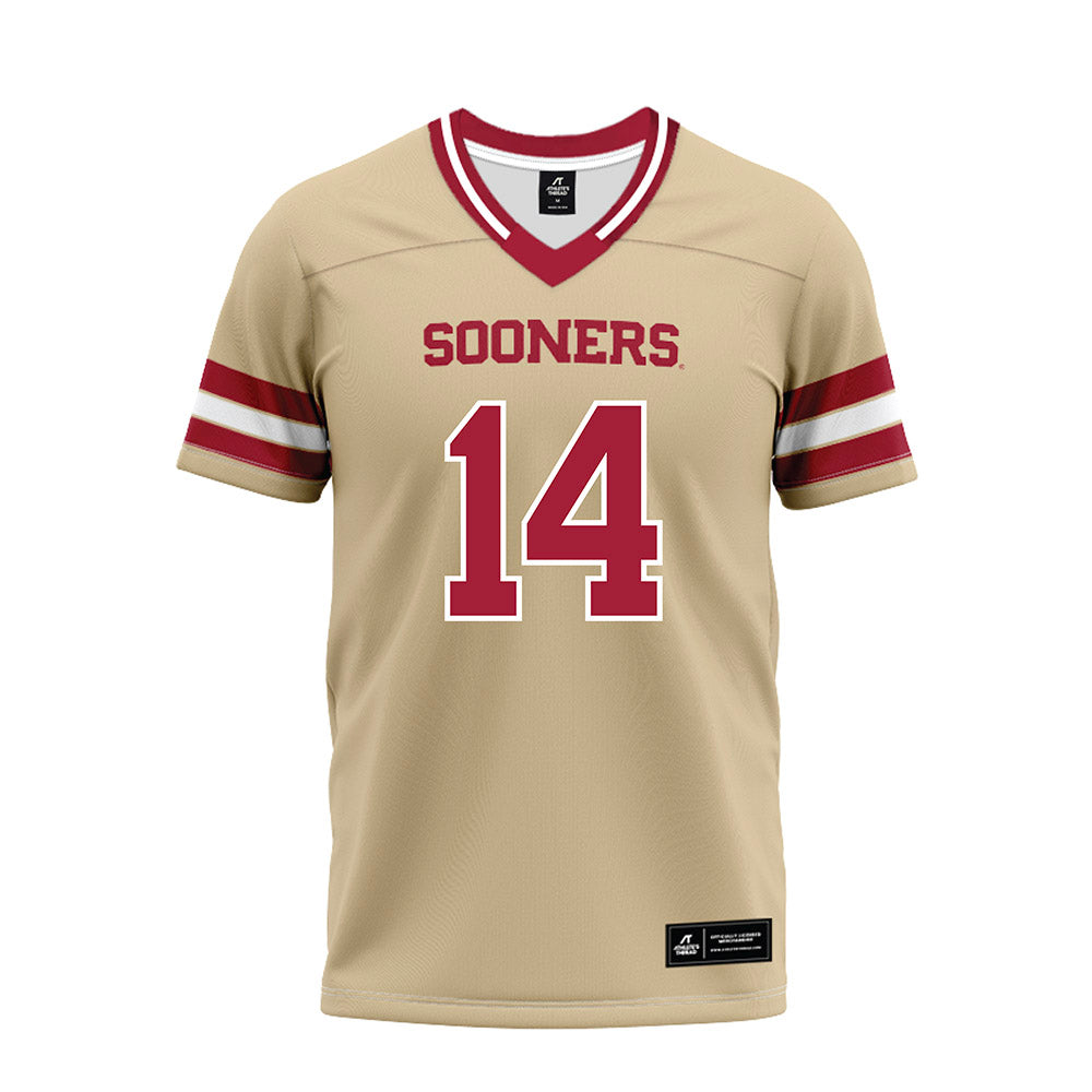 Oklahoma - NCAA Football : Trystan Haynes - Premium Football Jersey-0