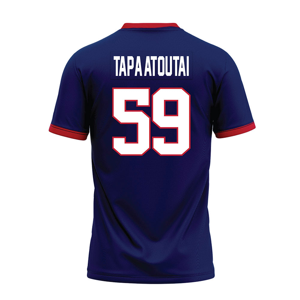 Arizona - NCAA Football : Siaosi Tapa'atoutai - Blue Premium Football Jersey-1