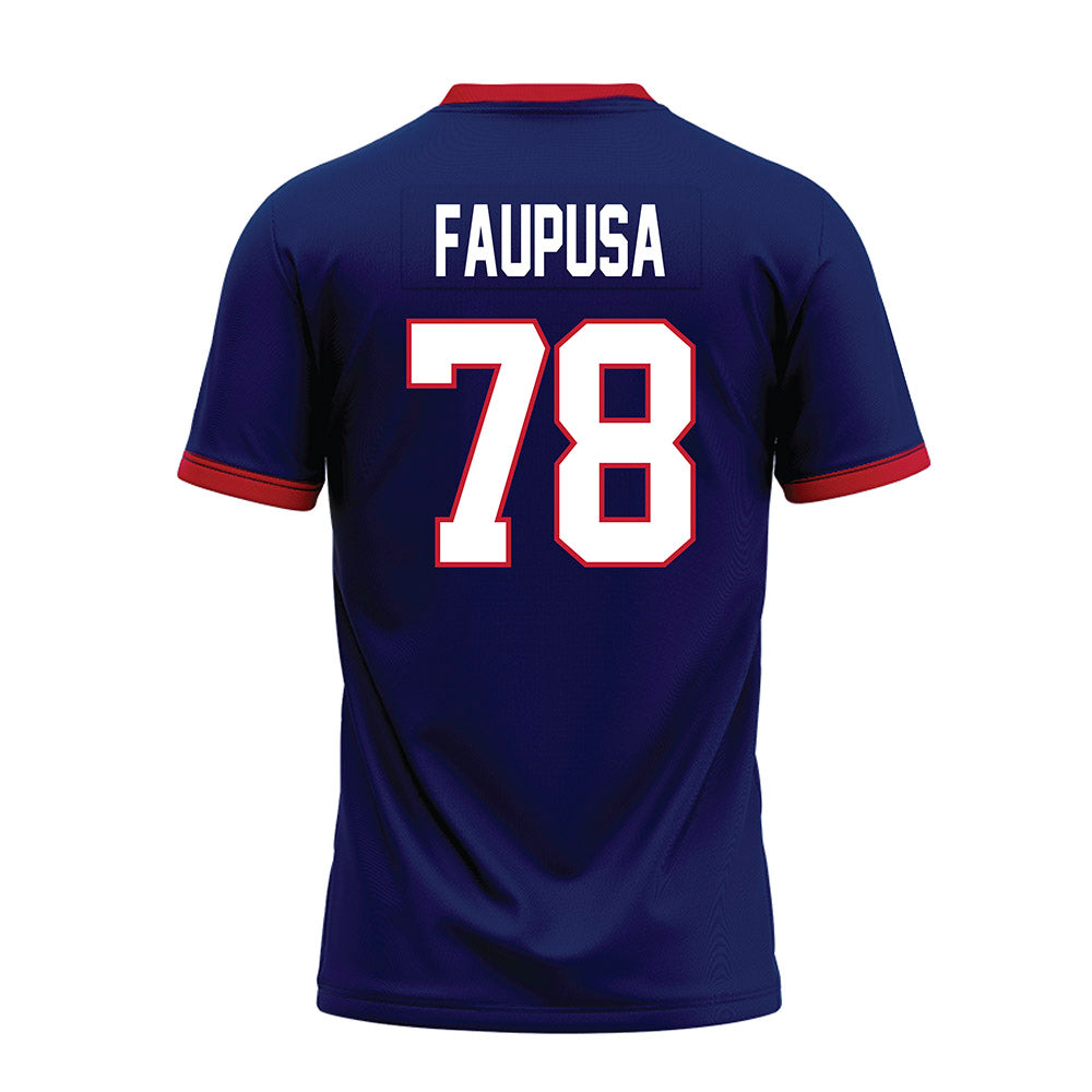 Arizona - NCAA Football : Manoah Faupusa - Blue Premium Football Jersey-1