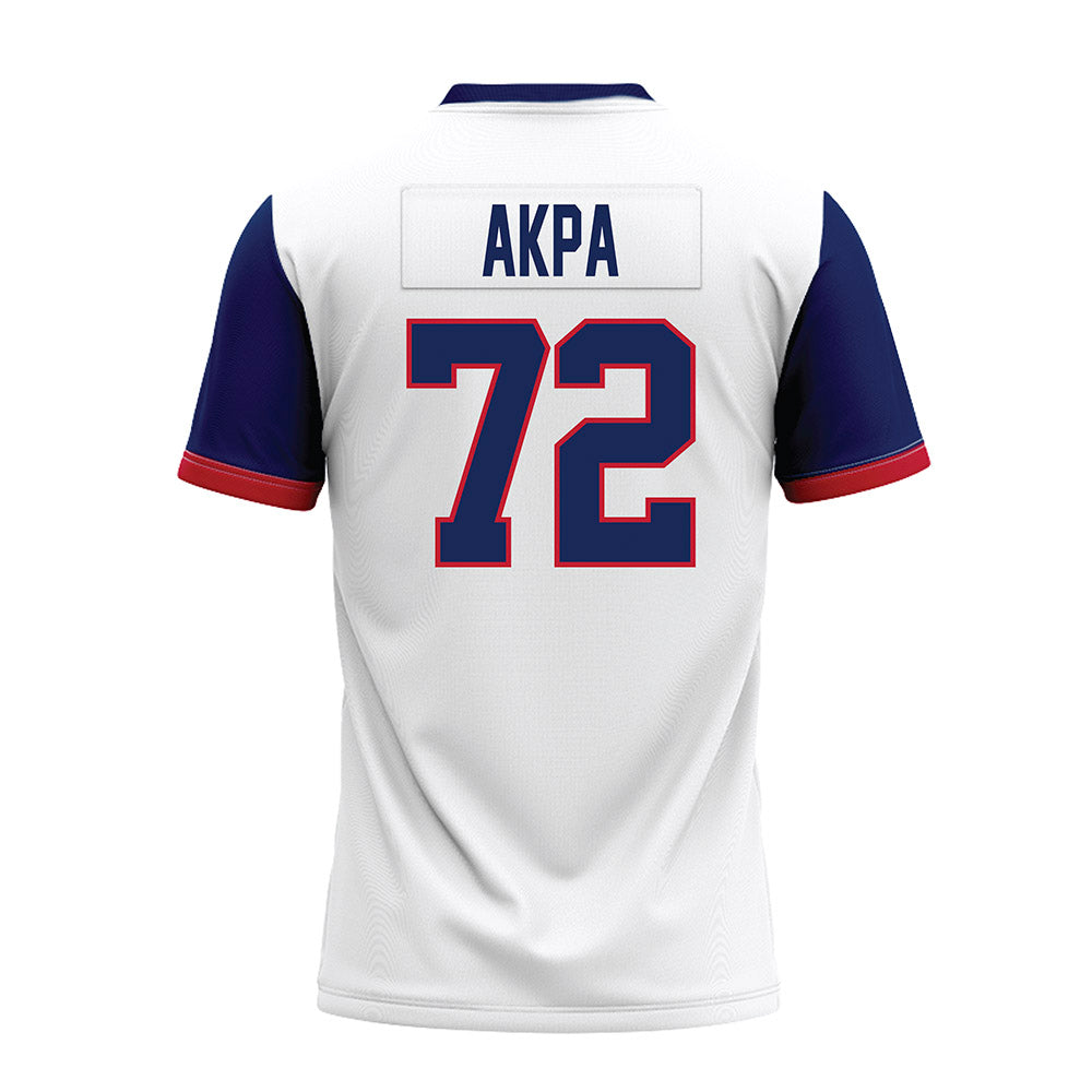 Arizona - NCAA Football : Louis Akpa - White Premium Football Jersey-1