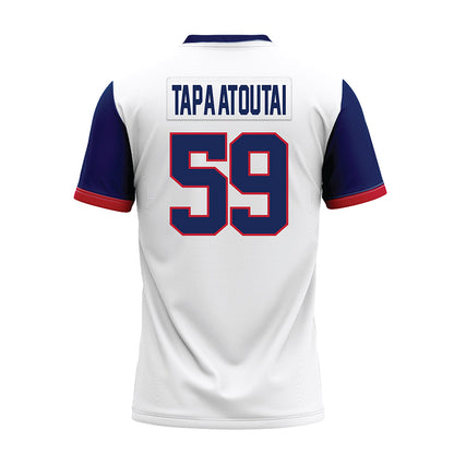 Arizona - NCAA Football : Siaosi Tapa'atoutai - White Premium Football Jersey-1