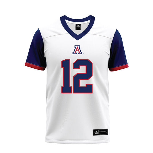 Arizona - NCAA Football : Genesis Smith - White Premium Football Jersey-0