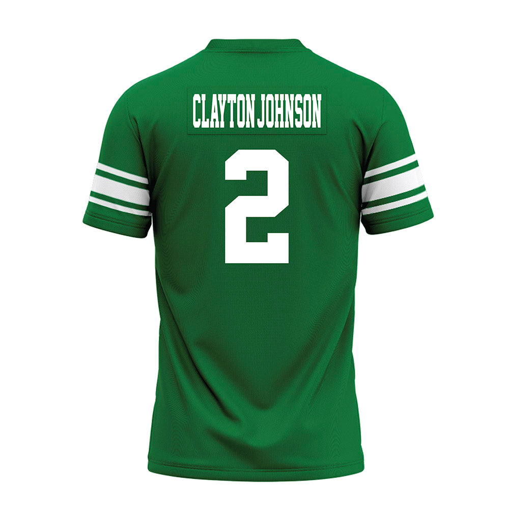 North Texas - NCAA Football : Shaadie Clayton-Johnson - Green Premium Football Jersey-1